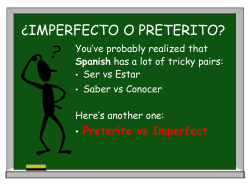 Preterite vs Imperfect