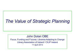 The Value of Strategic Planning