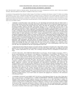 I HEREBY ACKNOWLEDGE AND ASSUME ALL OF THE