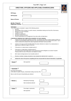 Form FSP 3 &ndash; Page 1 of 3