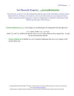 Set-Theoretic Property: atisSystemRelationSet