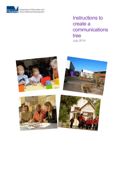 Instructions to create a communications tree