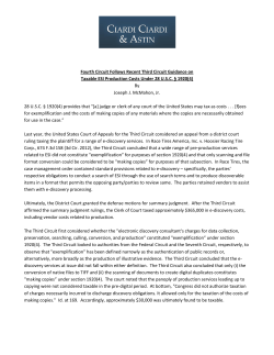 Fourth Circuit Follows Recent Third Circuit Guidance on Taxable ESI