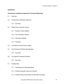 CHAPTER 3 The Decision Usefulness Approach to Financial