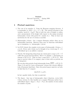 1 Period matrices - Harvard University
