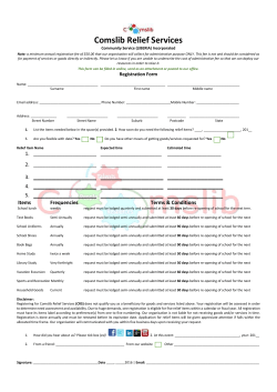 Comslib Relief Services