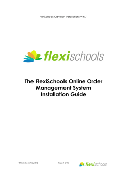 The FlexiSchools Online Order Management System Installation Guide