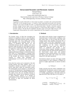 Intracranial Dynamics and Harmonic Analysis - LPPD