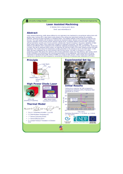 Laser Assisted Machining Abstract Principle Thermal Model High