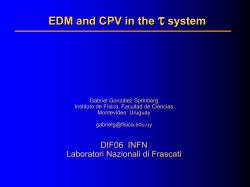 CPV in tau - INFN-LNF
