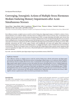 Converging, Synergistic Actions of Multiple Stress Hormones