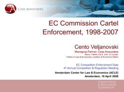 An Economists` View Dr Cento Veljanovski Case Associates