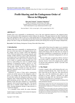 Profit-Sharing and the Endogenous Order of Moves in Oligopoly