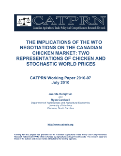 the implications of the wto negotiations on the canadian chicken