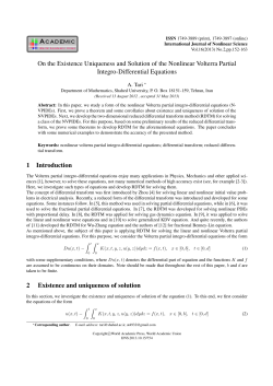 On the Existence Uniqueness and Solution of the Nonlinear Volterra