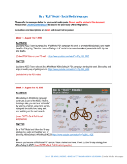 2016 BE A ROLL MODEL &ndash;BIKE SAFETY