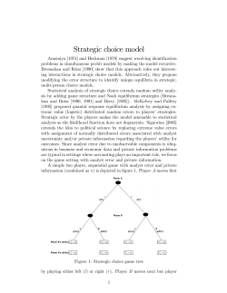 Strategic choice model - Fisher College of Business