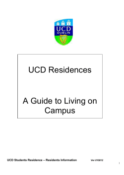 Guide to Living on Campus - University College Dublin
