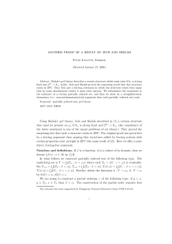 ANOTHER PROOF OF A RESULT OF JECH AND SHELAH Using
