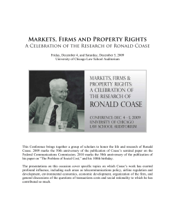 Markets, Firms and Property Rights