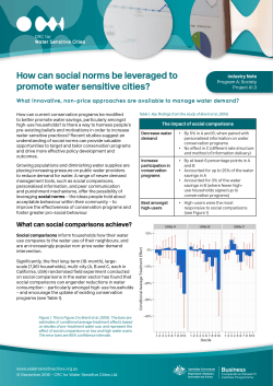 How can social norms be leveraged to promote water sensitive cities?