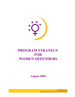 program strategy for women offenders - CSC-SCC