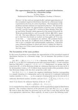 The approximation of the normalized empirical distribution function