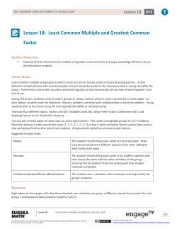 Grade 6 Mathematics Module 2, Topic D, Lesson 18