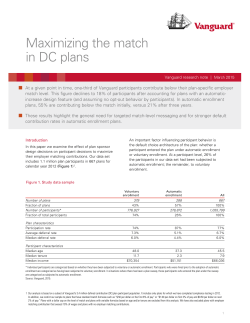 Maximizing the match in DC plans