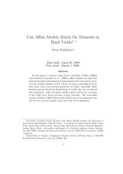 Can Affine Models Match the Moments in Bond Yields? &lowast;