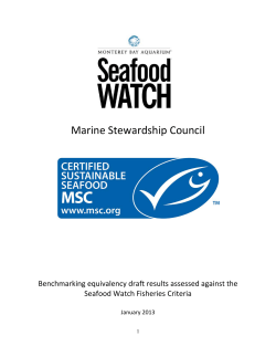 Marine Stewardship Council Benchmarking Report