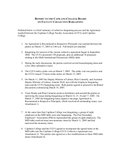 Outlined below is a brief summary of collective bargaining process