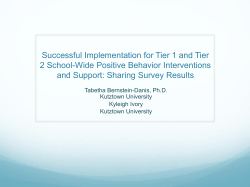 School Wide Positive Behavior Interventions and Supports Study