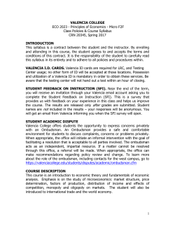 microeconomics - Valencia College