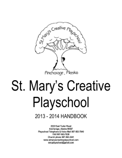 St. Mary`s Creative Playschool 2013