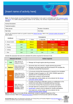 CARA generic template - Policy and Procedure Register