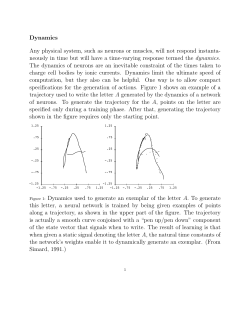 Dynamics Any physical system, such as neurons or muscles, will not