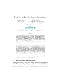 BatchVote: Voting rules designed for auditability