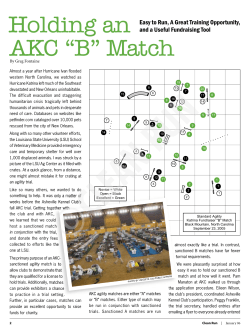 Holding an AKC &ldquo;B&rdquo; Match - Carolina Piedmont Agility