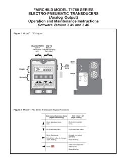 FAIRCHILD MODEL T1750 SERIES ELECTRO