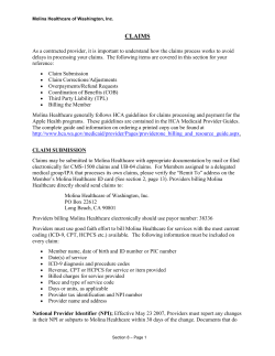 claims - Molina Healthcare
