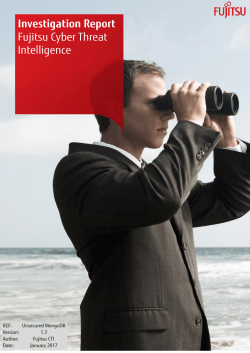 Investigation Report Fujitsu Cyber Threat Intelligence