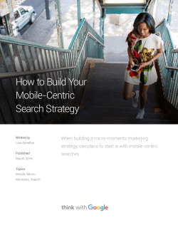 How to Build Your Mobile-Centric Search Strategy