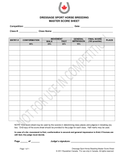 dressage sport horse breeding master score sheet