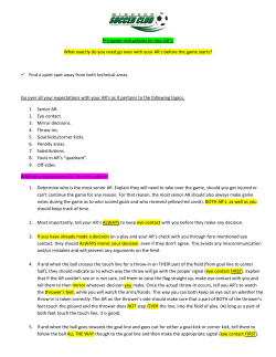 Pre-game instructions