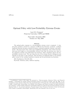 Optimal Policy with Low-Probability Extreme Events
