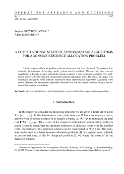 A COMPUTATIONAL STUDY OF APPROXIMATION ALGORITHMS