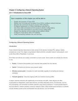 2.1.3.1 Cisco IOS Modes of Operation