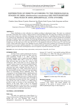 DISTRIBUTION OF INSECTS ACCORDING TO