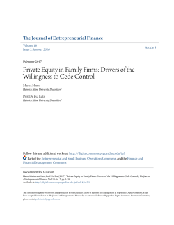 Private Equity in Family Firms